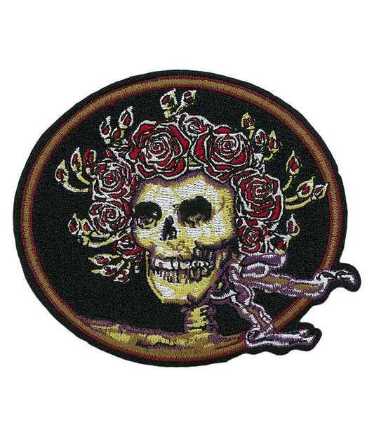 Grateful Dead Skull & Roses Patch - HalfMoonMusic