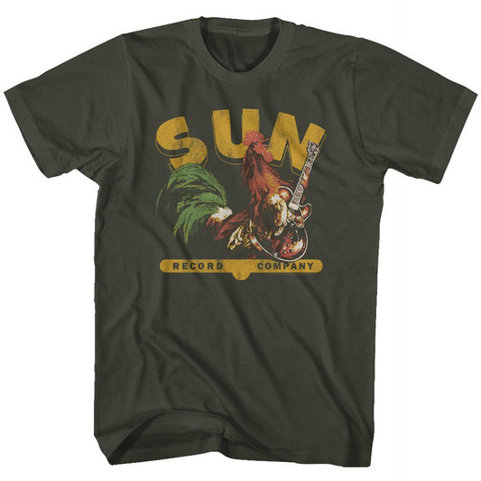 Mens Sun Records Rooster Guitar T-shirt - HalfMoonMusic