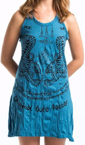 Womens Thai Tattoo Tiger Tank Dress - HalfMoonMusic