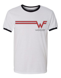Mens Weezer Ringer T-Shirt - HalfMoonMusic