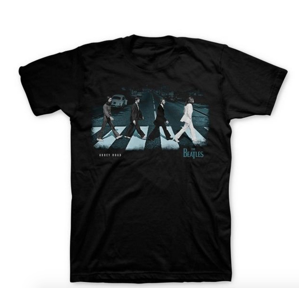 Mens The Beatles Abbey Road Stride T-Shirt - HalfMoonMusic