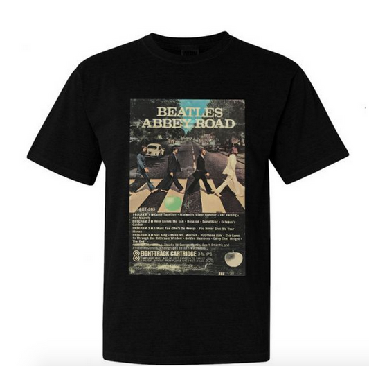 Mens The Beatles Abbey Road 8-Track T-Shirt - HalfMoonMusic