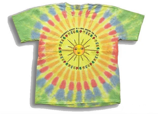 Mens Grateful Dead Bears Around The Sun Tie-Dye T-Shirt - HalfMoonMusic
