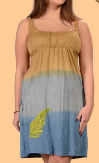 Womens Spandex Blend Tie-Dye Back To The Garden Fern Dress - HalfMoonMusic