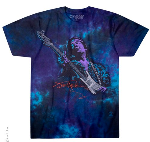 Mens Jimi Hendrix Soul Power Tie-Dye T-Shirt - HalfMoonMusic