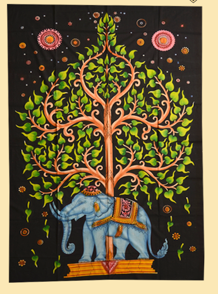 Reigning Elephant King Tapestry - HalfMoonMusic