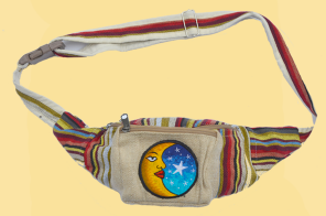 Moon And Starry Sky Embroidered Hiprider Fanny Pack - HalfMoonMusic