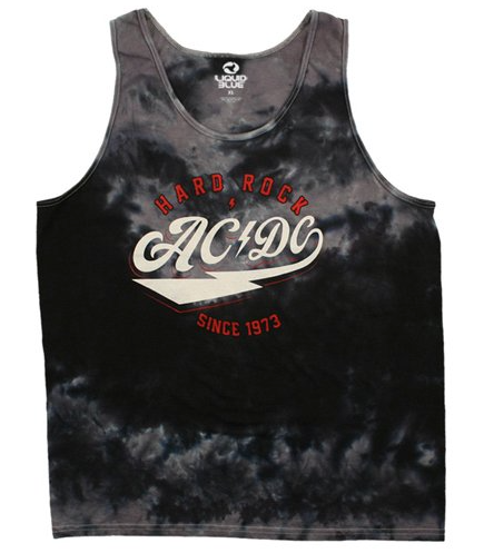 Mens AC/DC Hard Rock Tie-Dye Tank Top - HalfMoonMusic