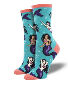 Swimming With Mermaids Womens Socks - HalfMoonMusic