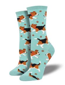 Puppy Prints Womens Socks - HalfMoonMusic