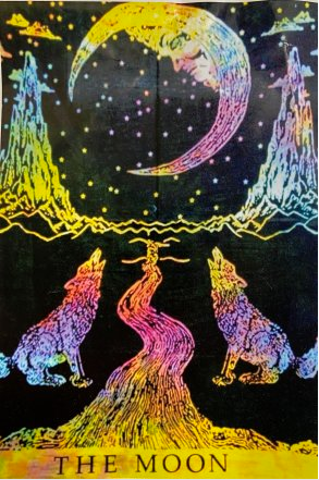 The Moon Tie-Dye Tapestry - HalfMoonMusic