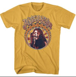Mens Janis Joplin Nouveau Singing Circle T-Shirt - HalfMoonMusic