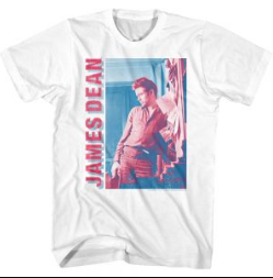 Mens James Dean Red White And Blue T-Shirt - HalfMoonMusic