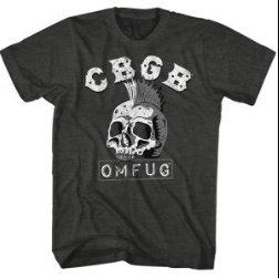 Mens CBGB Mohawk Skull T-Shirt - HalfMoonMusic
