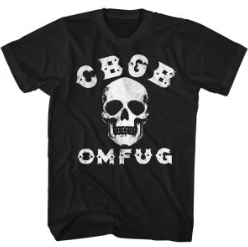 Mens CBGB Classic Skull T-Shirt - HalfMoonMusic
