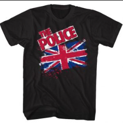 Mens The Police Union Jack T-Shirt - HalfMoonMusic