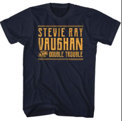 Mens Stevie Ray Vaughan Double Trouble T-Shirt - HalfMoonMusic