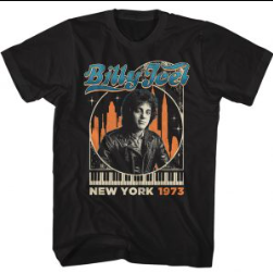 Mens Billy Joel New York 1973 T-Shirt - HalfMoonMusic