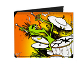 Psycho Drummer Canvas Bi-Fold Wallet - HalfMoonMusic