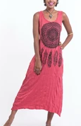 Womens Dreamcatcher Long Tank Dress - HalfMoonMusic