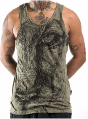 Mens Lions Eye Tank Top - HalfMoonMusic