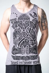 Mens Tattoo Ganesh Tank Top - HalfMoonMusic