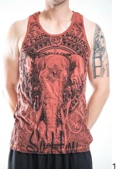 Mens Wild Elephant Tank Top - HalfMoonMusic