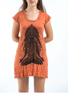 Womens Ganesh Mantra Tunic Dress - HalfMoonMusic