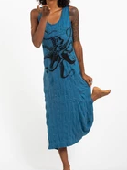 Womens Octopus Long Tank Dress - HalfMoonMusic