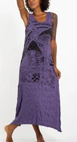 Womens Magic Mushroom Long Tank Dress - HalfMoonMusic