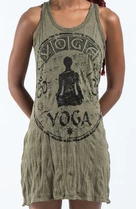 Womens Yoga Meditation Tank Dress - HalfMoonMusic