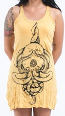 Womens Octopus Mandala Tank Dress - HalfMoonMusic