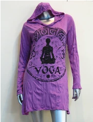 Womens Yoga Meditation Hoodie Dress - HalfMoonMusic