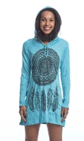 Womens Dreamcatcher Hoodie Dress - HalfMoonMusic