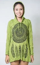Womens Dreamcatcher Hoodie Dress - HalfMoonMusic