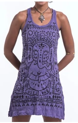 Womens Shanti Ganesha Tank Dress - HalfMoonMusic