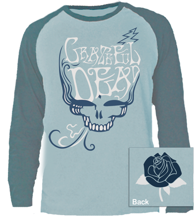 Mens Grateful Dead Blue Rose Smoke Long-Sleeve T-Shirt - HalfMoonMusic