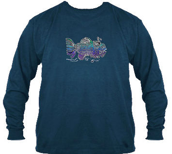 Mens Grateful Dead Jerry Fish Long-Sleeve T-Shirt - HalfMoonMusic