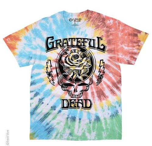 Mens Grateful Dead Roosevelt Tie-Dye T-Shirt - HalfMoonMusic