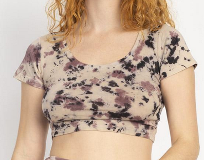 Womens Organic Cotton Short Sleeve Crop Top - HalfMoonMusic