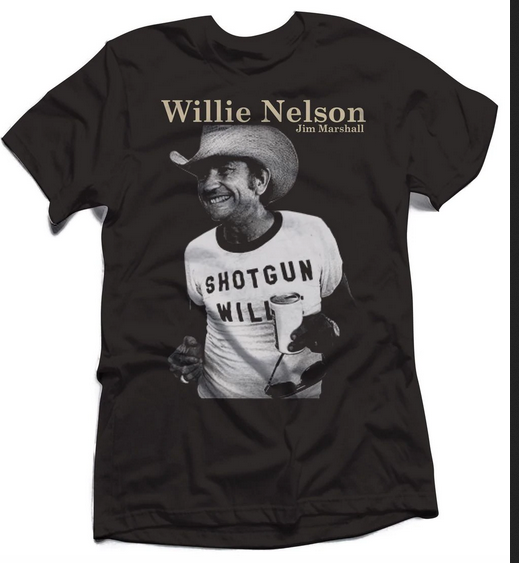 Mens Willie Nelson Shotgun Willie T-Shirt - HalfMoonMusic