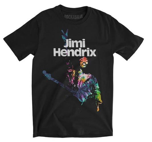 Mens Jimi Hendrix Peace Sign T-Shirt - HalfMoonMusic