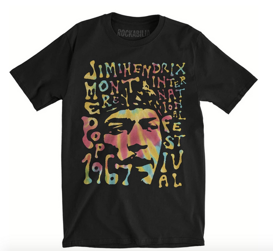 Mens Jimi Hendrix Monterey Pop T-Shirt - HalfMoonMusic
