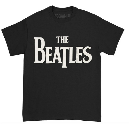 Mens The Beatles Solid Logo T-Shirt - HalfMoonMusic