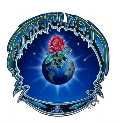 Grateful Dead Earth Rose Art Print - HalfMoonMusic