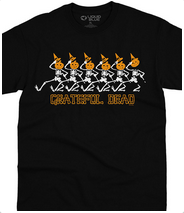 Mens Grateful Dead Pumpkin Skeleton T-Shirt - HalfMoonMusic