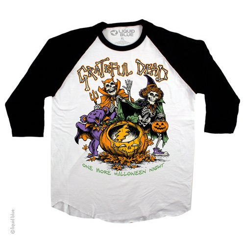 Mens Grateful Dead Steal Your Pumpkin Raglan T-Shirt - HalfMoonMusic