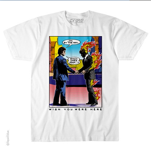 Mens Pink Floyd Wish You Were Here Pop Art T-Shirt - HalfMoonMusic