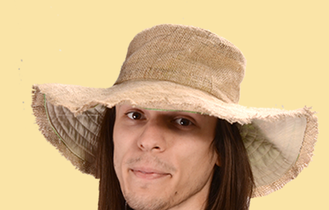 Home Grown Hemp Cotton Floppy Sun Hat - HalfMoonMusic