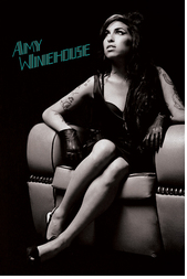 Amy Winehouse Chair Poster - HalfMoonMusic